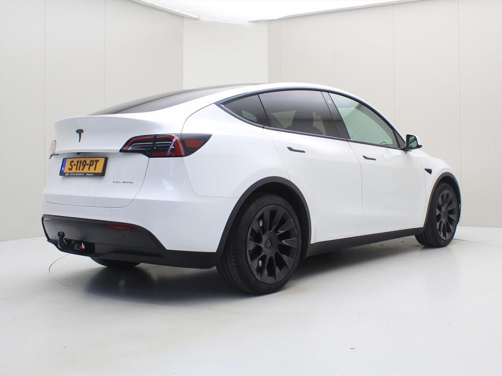 Tesla Model Y Long Range AWD 351pk 94% SoH [ TREKHAAK+AUTOPI, Auto's, Tesla, Gebruikt, Wit, Origineel Nederlands, 351 pk
