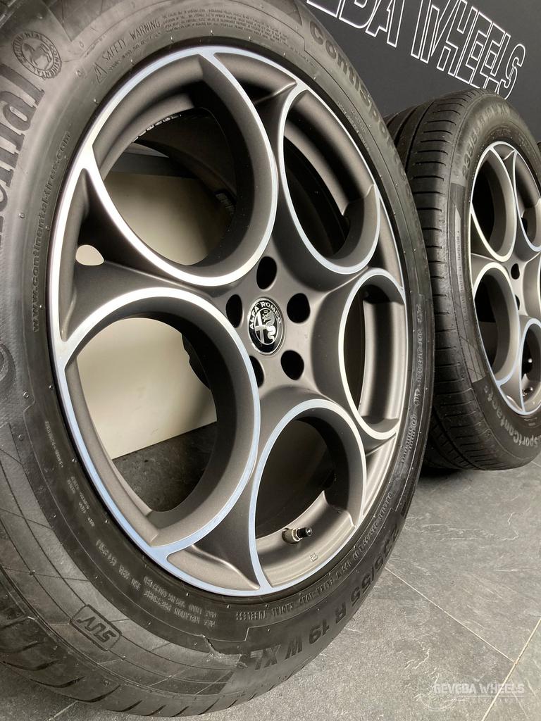 19” originele Alfa Romeo Stelvio velgen + banden 5x110 15611, 19 inch, Gebruikt, -, -