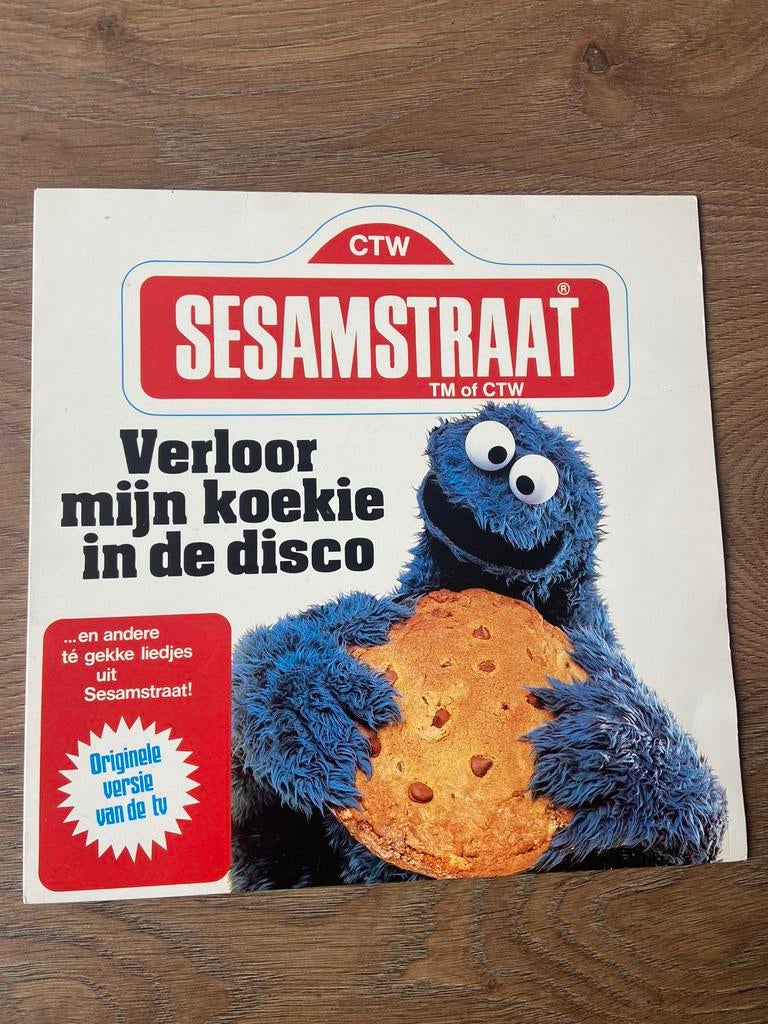 Vinyl lp sesamstraat Ik verloor mijn koekie in de disco, Ophalen, Gebruikt, Verhaal of Sprookje, 6 tot 9 jaar