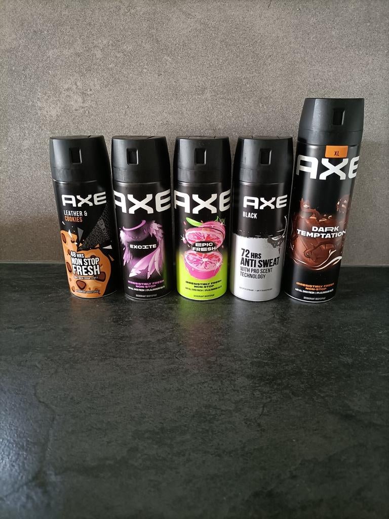 Axe Deo 5 stuks, nieuw!!, Ophalen of Verzenden, Nieuw, Overige merken