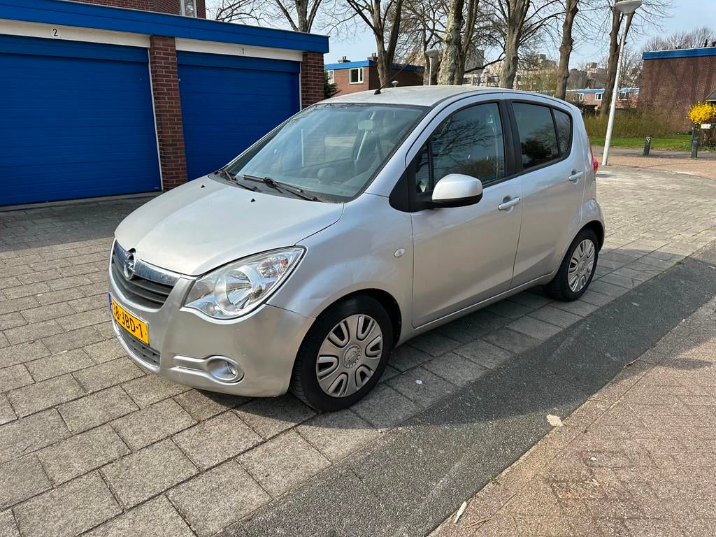 Opel Agila 1.2 Enjoy Automaat Trekhaak Airco, 4 cilinders, Origineel Nederlands, Bedrijf, Grijs