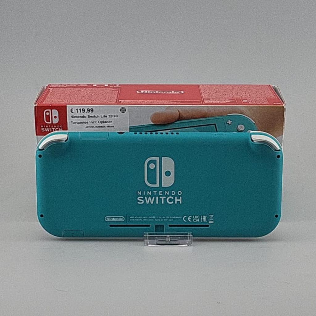 Nintendo Switch Lite 32GB Turquoise Incl: Oplader, Nintendo, Gebruikt, Support@nintendo.com, 11-1 Hokotate-cho, Kamitoba, Minami-ku
Kyoto 601-8501
Japan