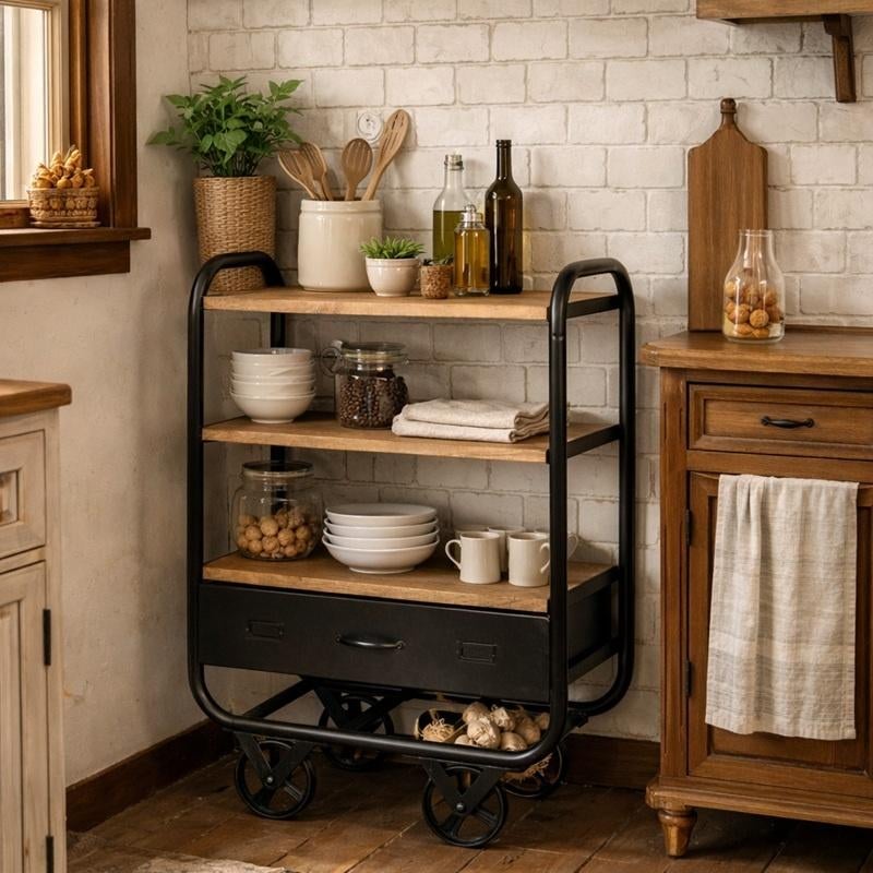 SHOWROOM Bakkerskar Keukentrolley Koffiewagen Kar Zwart, Info@dehanzeherten.nl, De Hanze Herten BV, Nieuw, Ophalen of Verzenden