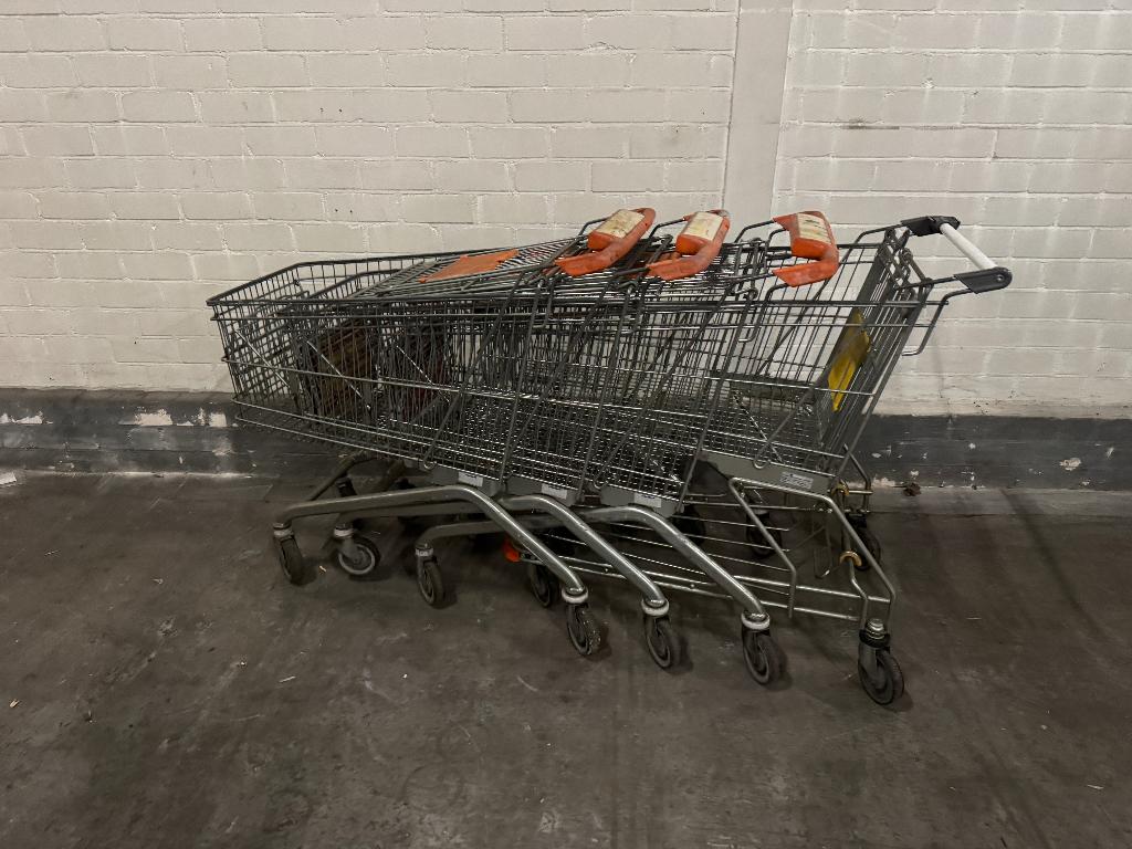 Wanzl Winkelwagen 4 stuks, 100 liter of meer, Ophalen, Gebruikt, Transportkar