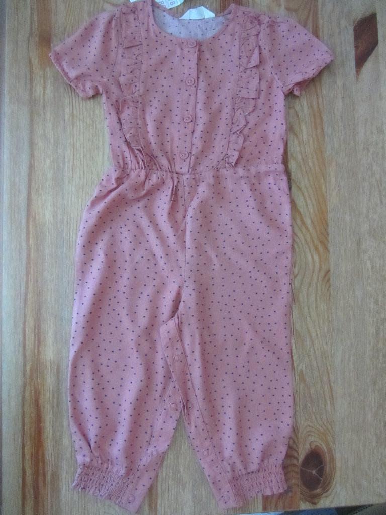 Nieuwe roze gestipte jumpsuit Primark maat 86, Ophalen of Verzenden, Nieuw, Meisje, Pakje