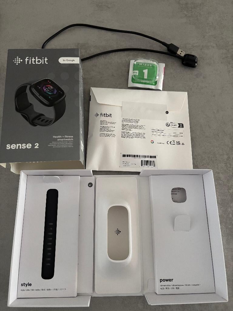 Fitbit Sense 2, Hoogte, FitBit, Zwart, Nieuw