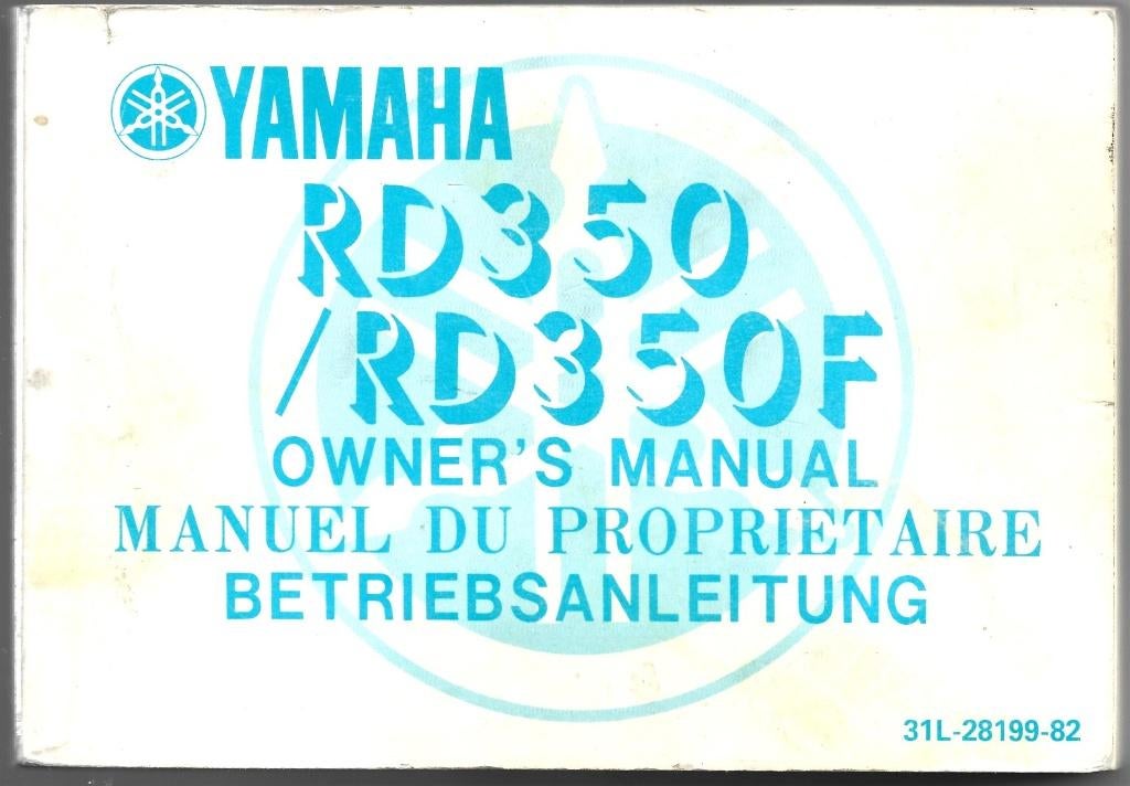 Yamaha RD350 RD350 F owner manual motor sportmotor, Ophalen of Verzenden, Yamaha