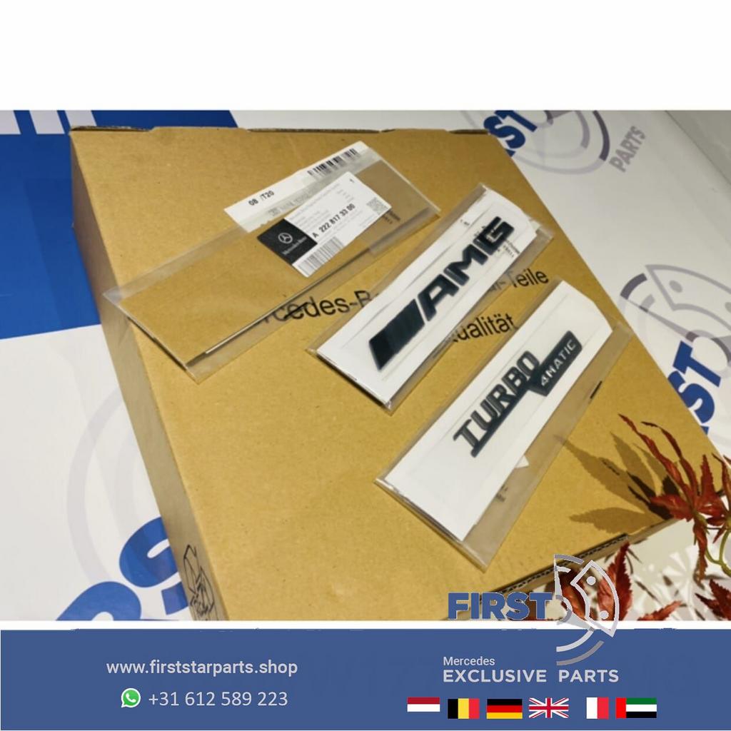 W176 W177 A45 AMG LOGO SET ZWART EMBLEMEN SET Mercedes A KLA, Auto-onderdelen, Gebruikt, -, Ophalen of Verzenden, -