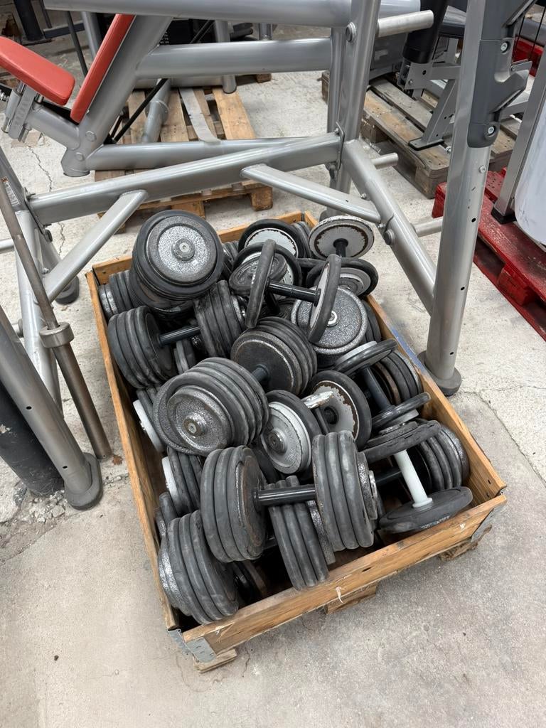 Restpartij fitness / dumbells / bankjes 5x / buikspieren, Ophalen, Gebruikt, Onbekend, Onbekend