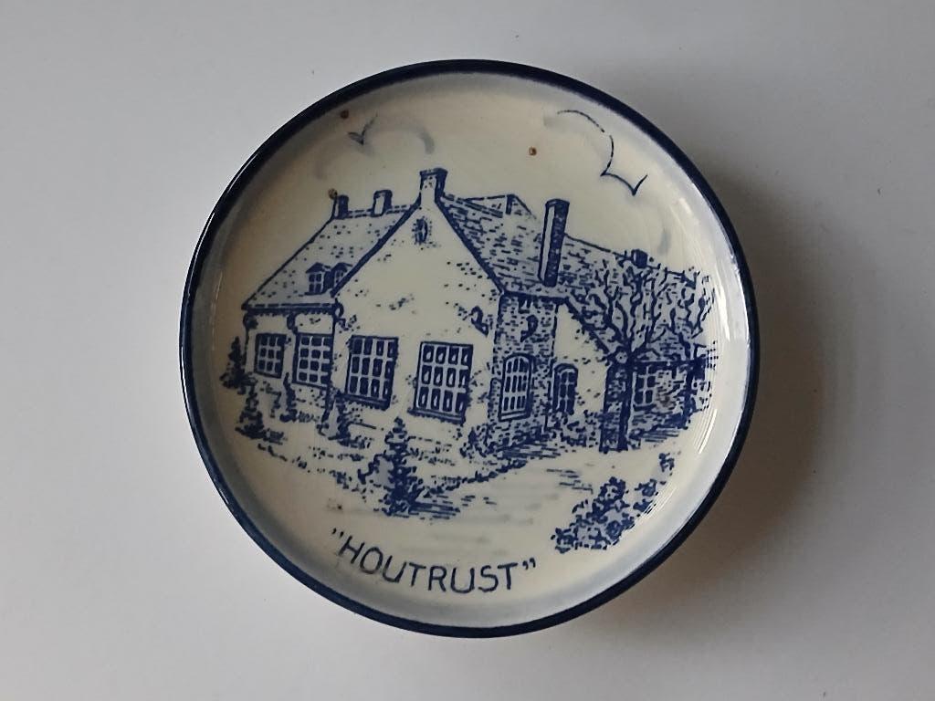 Vintage VVV Mini Wandbordje Houtrust  Delft Blauw, Antiek en Kunst, Ophalen of Verzenden