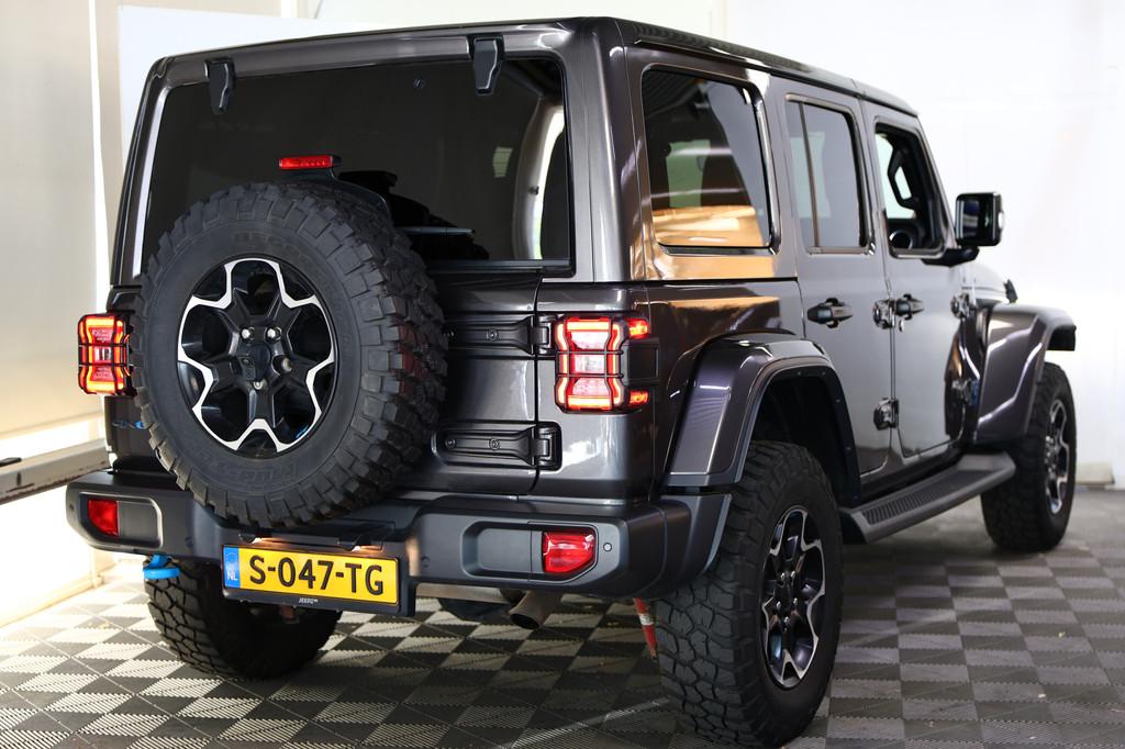 Jeep Wrangler Unlimited 4XE 380 PHEV RUBICON CARPLAY LEER LE, Auto's, Jeep, Automaat, 1995 cc, 4 cilinders, Cabriolet