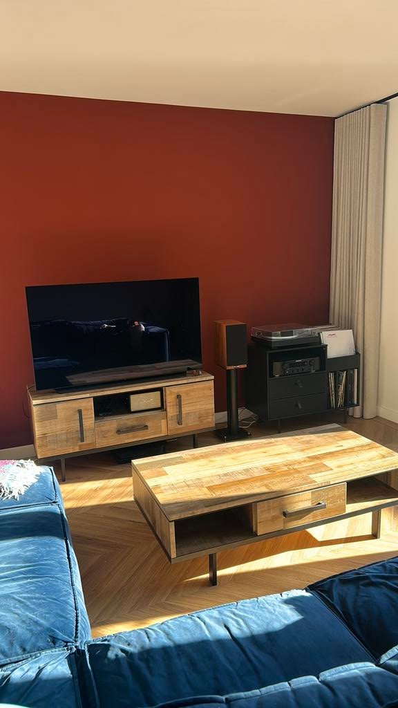 Set TV meubel en salontafel, Ophalen, Kunststof, 100 tot 150 cm, Zo goed als nieuw