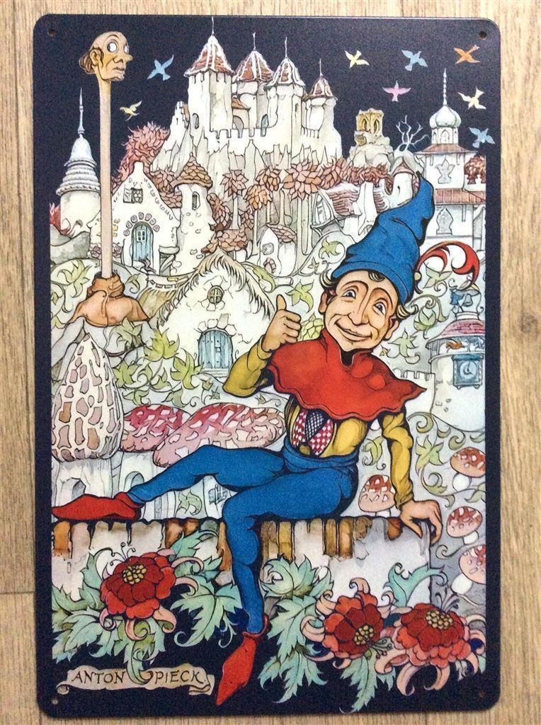 Efteling Sprookjesbos A. Pieck Metalen Wandbord, Verzenden, Nieuw, Beeldje of Poppetje