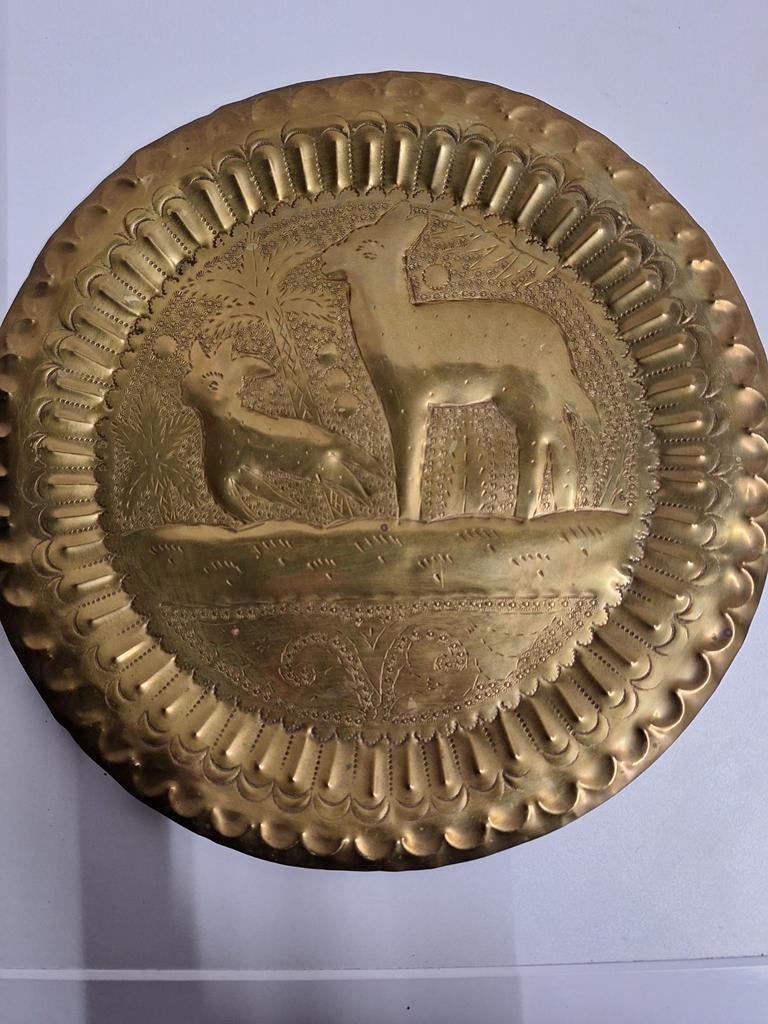 Koperen wandbord., Antiek en Kunst, Antiek | Koper en Brons, Ophalen of Verzenden