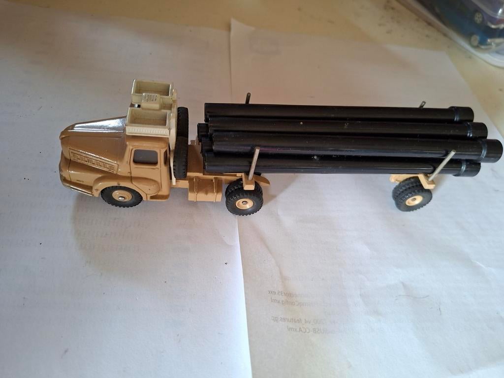 Dinky Toys No.893 Unic Saharien Pipe Carrier, Ophalen of Verzenden