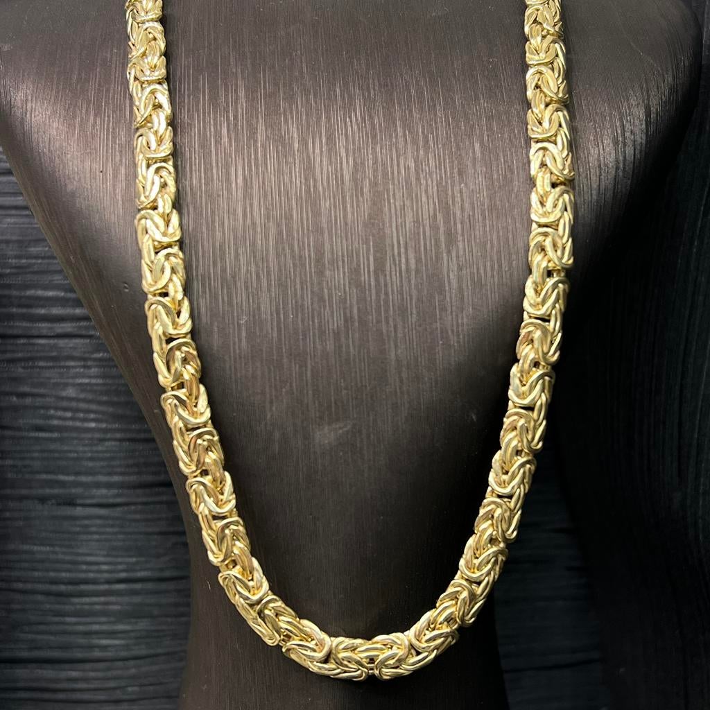 14 karaat gouden ketting prachtig schakel italy, Ophalen of Verzenden, Nieuw, Goud