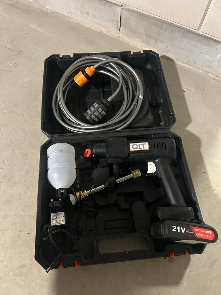 QLT accu hogedrukreiniger 21V, Ophalen of Verzenden, Gebruikt, Accu