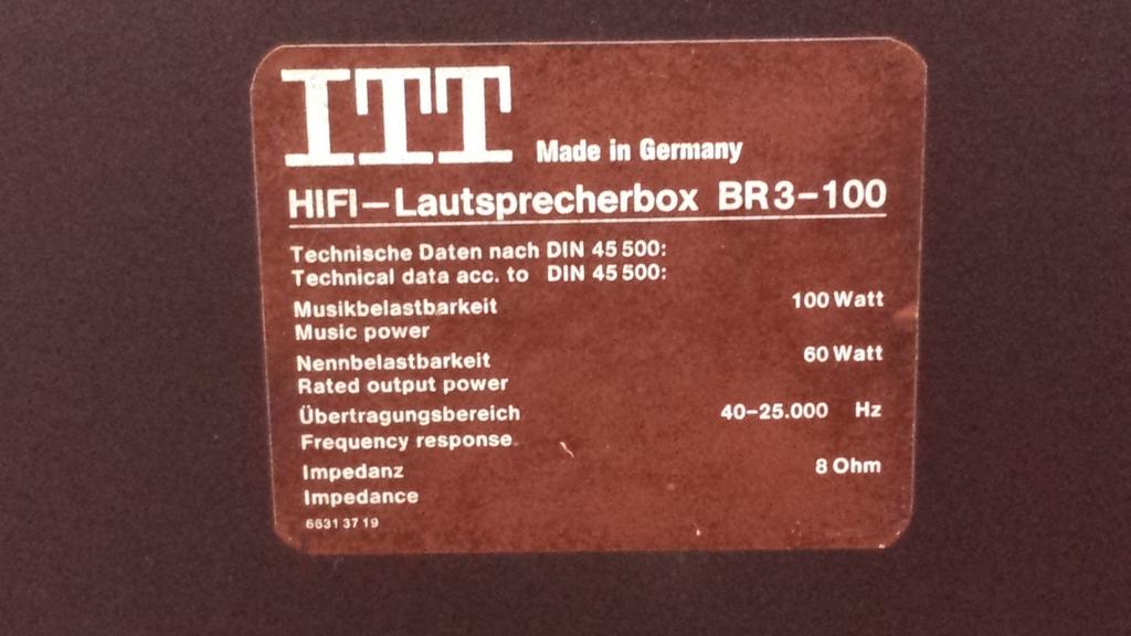 I.T.T. vintage luidsprekers opknappers., Audio, Tv en Foto, Luidsprekers, Gebruikt, Minder dan 60 watt, Front, Rear of Stereo speakers