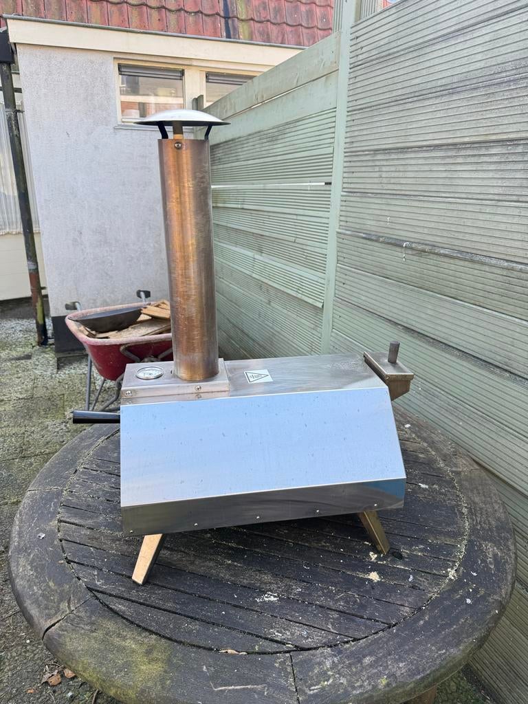 Compacte Houtgestookte Pizzaoven voor Buiten, Tuin en Terras, Pizzaovens, Ophalen of Verzenden, Gebruikt
