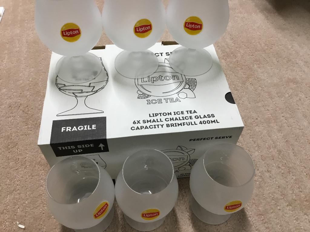 6 ICE Tea glazen Nieuw, Ophalen of Verzenden, Nieuw, Frisdrankglas