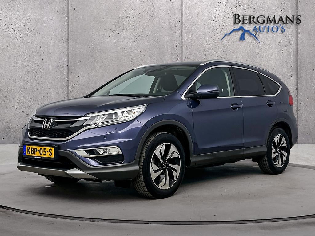 Honda CR-V - 2.0 4WD Elegance // NAVIGATIE // STOELVERWARMIN, Auto's, Gebruikt, Blauw, Leder en Stof, Bedrijf