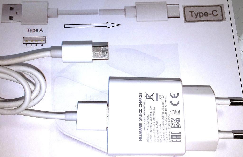 Huawei HW-059200EHQ 9V 2A 5W 18W Snellader AC adapter USB C, Ophalen of Verzenden, Nieuw, Overige merken