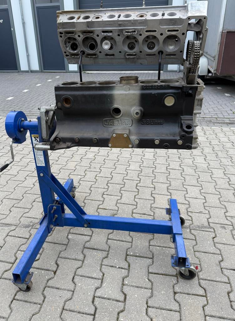 Oldtimer Jaguar 3.8 motor op motorsteun, Ophalen of Verzenden, Gebruikt, Jaguar