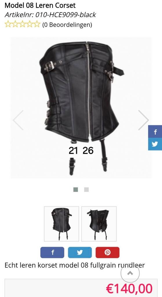 Nieuwe leren corsetten BORSTOMVANG 72 - 80 centimeter, Dieren en Toebehoren, Paarden en Pony's | Dekens en Dekjes, Nieuw, Ophalen of Verzenden