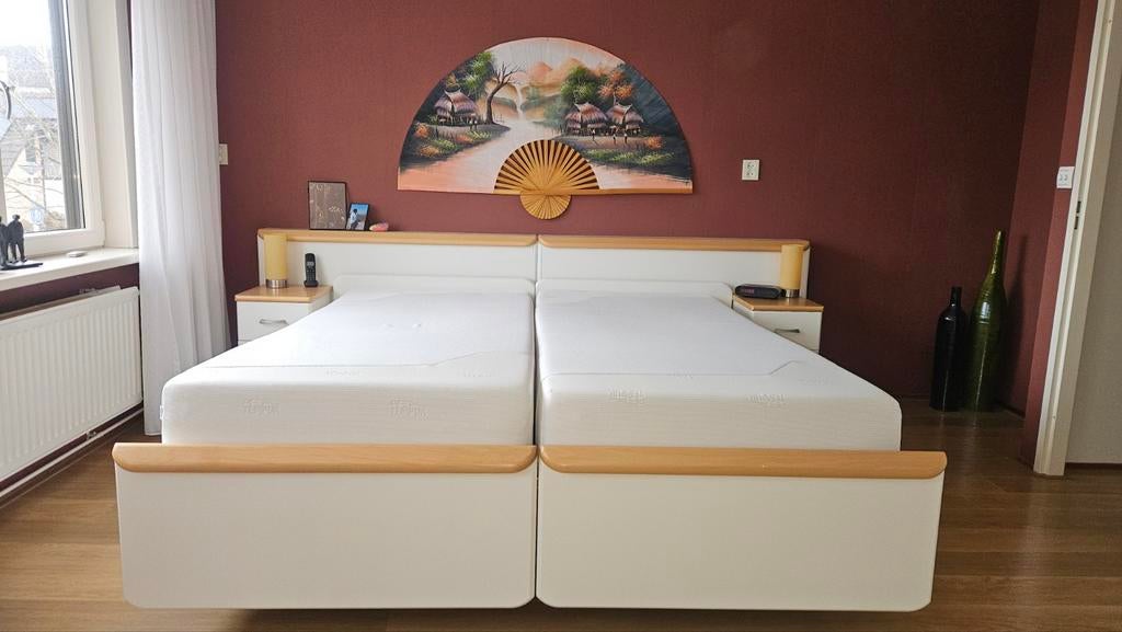 Tempur matrassen sensation breeze incl elektrische bedbodem., Ophalen, Verstelbaar, Wit, Tweepersoons