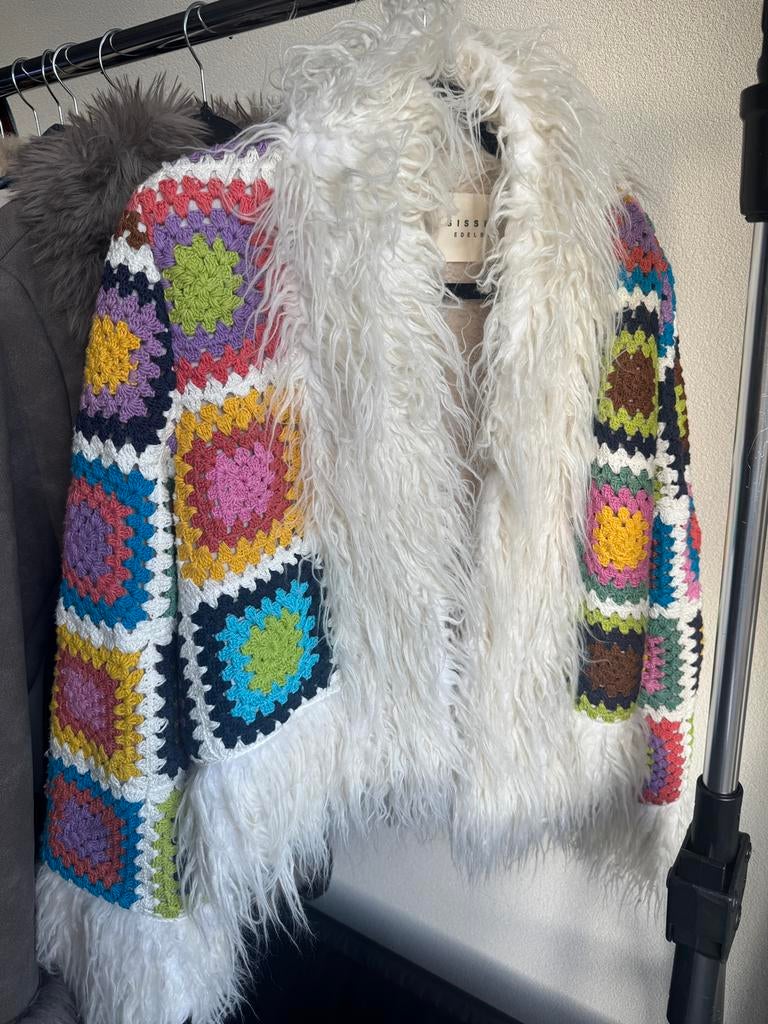 Free People x Sissel Edelbo crochet gpenny lane jacket, Wit, Ophalen of Verzenden, SISSEL EDELBO, Maat 36 (S)