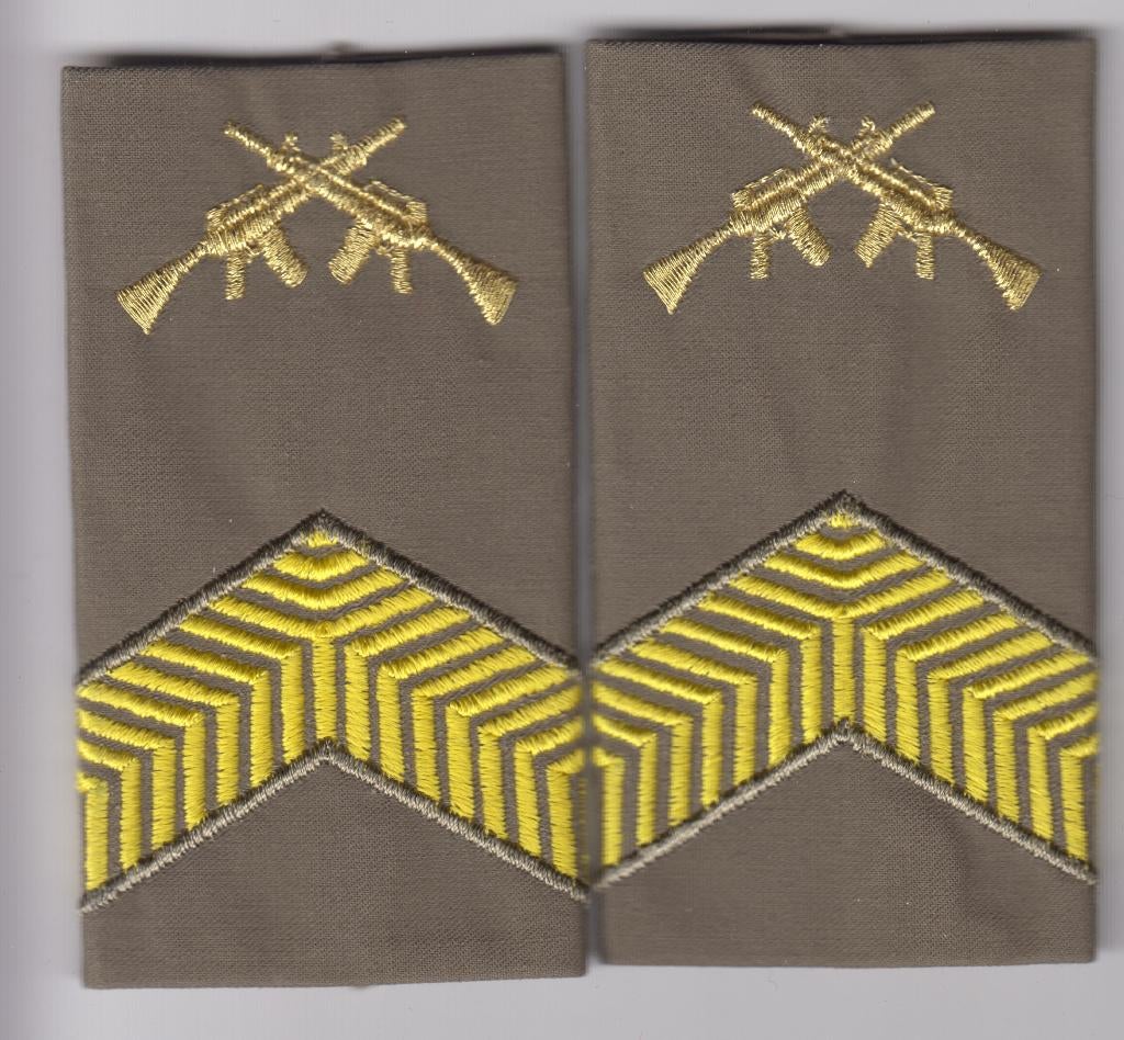 set rangen kpl ol regenjas, Verzamelen, Militaria | Algemeen, Ophalen of Verzenden, Landmacht, Nederland, Embleem of Badge
