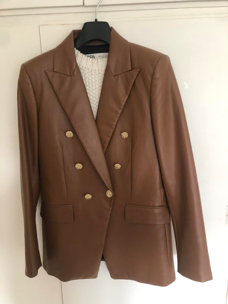 Te koop: Jas, kleur cognac, maat 36, Ophalen of Verzenden, Zo goed als nieuw, Maat 36 (S), Bruin