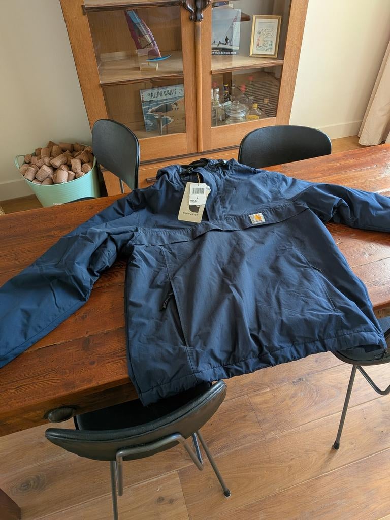 Carhartt Nimbus pullover L  winterjas, Maat 52/54 (L), Blauw, Carhartt, Nieuw