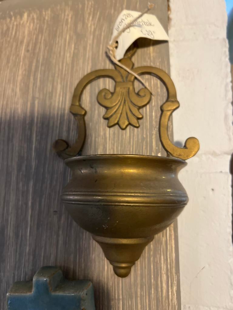 Antiek Bronzen Wijwatervat, Antiek en Kunst, Ophalen of Verzenden