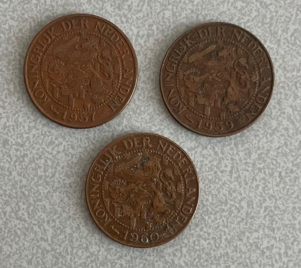 verzameling munten Suriname, Ophalen, Koningin Juliana, 1 cent, Setje
