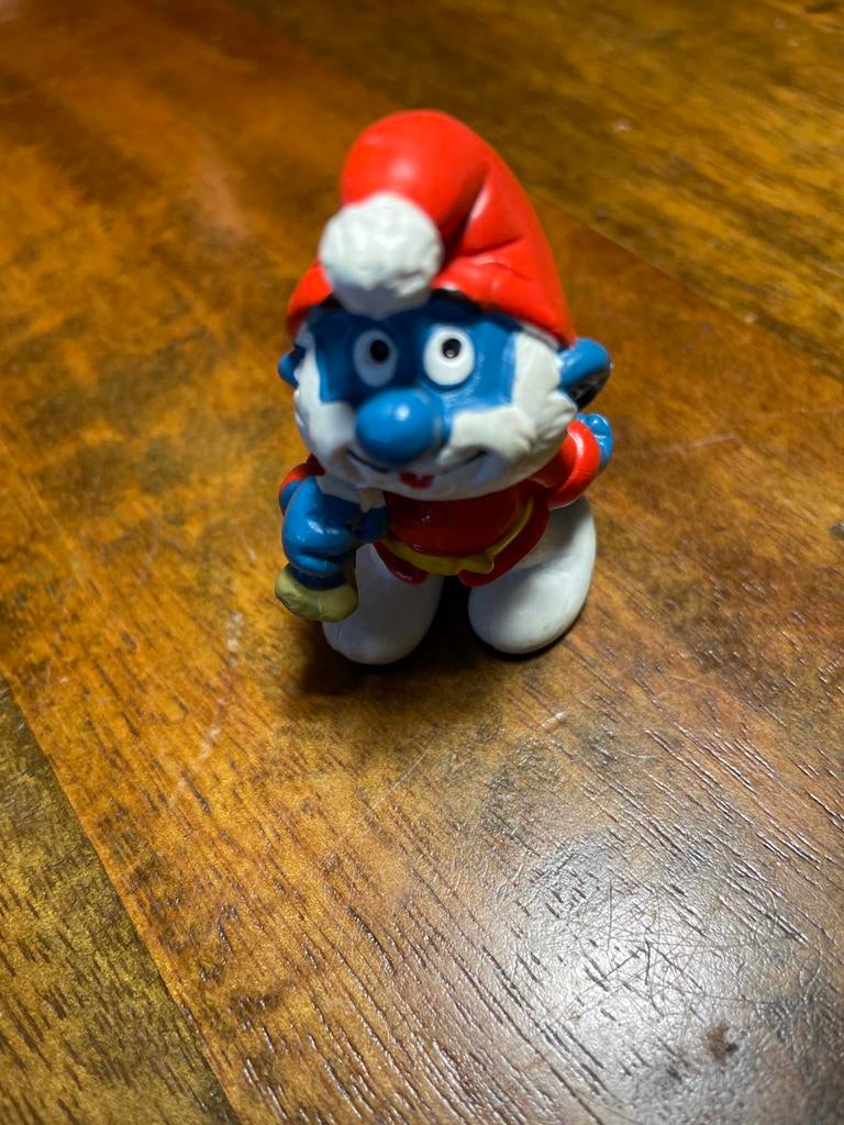 Kerst Smurf met Trompet, Verzamelen, Ophalen of Verzenden, Gebruikt, Overige Smurfen, Poppetje, Figuurtje of Knuffel
