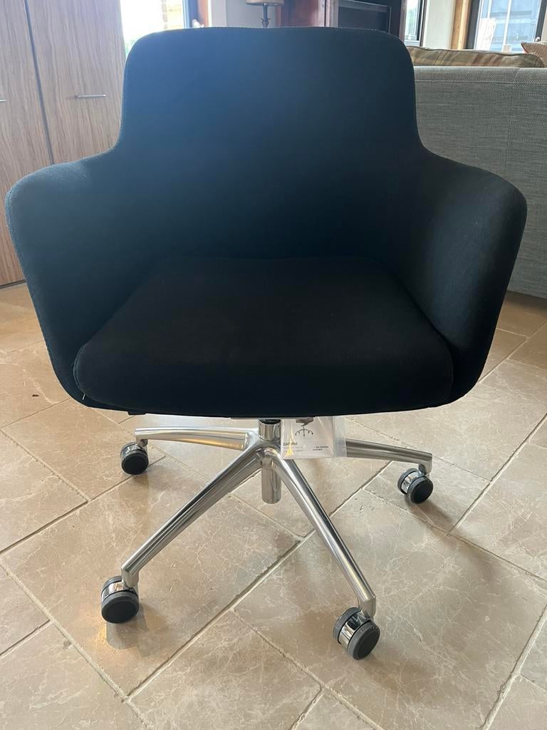 Zwarte (bureau) stoel, Ophalen of Verzenden, Ergonomisch, Zo goed als nieuw, Zwart