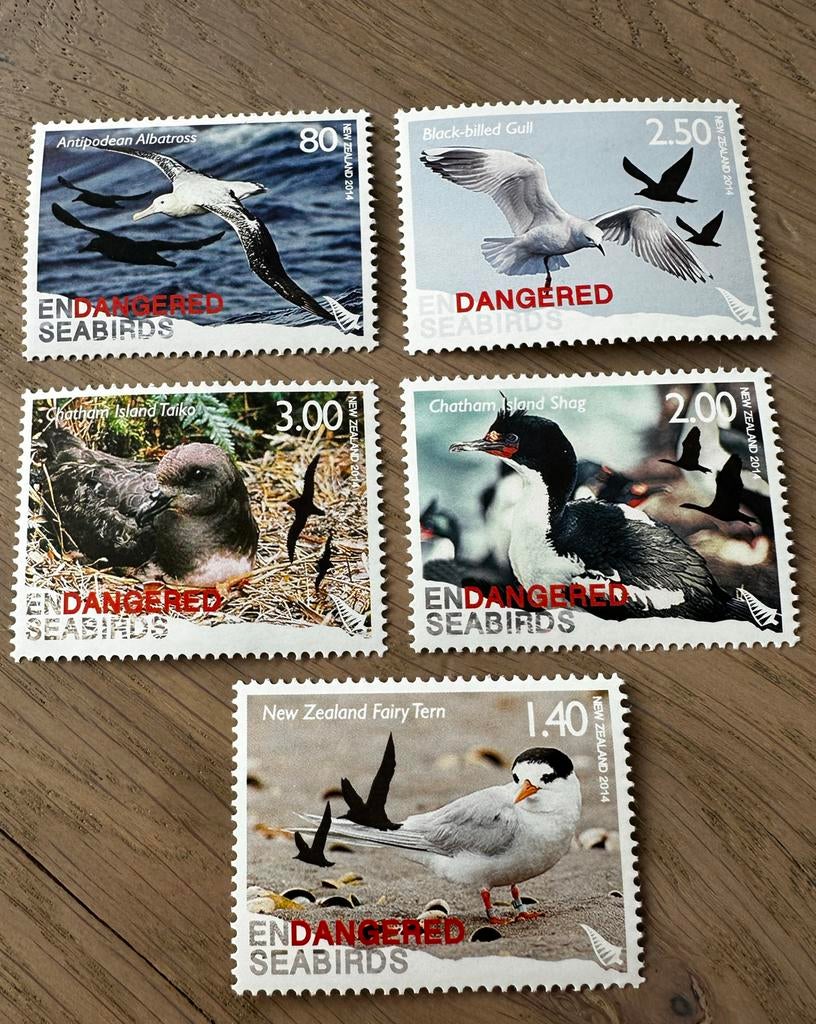 Nieuw Zeeland 2014 postfris vogels Bedreigde zeevogels', Ophalen of Verzenden, Postfris