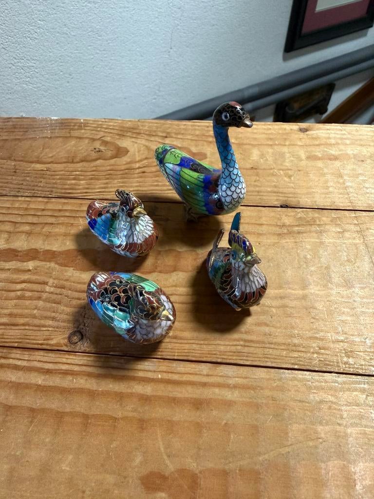 Handgemaakte cloisonne eenden, Ophalen of Verzenden, Gebruikt, Dier