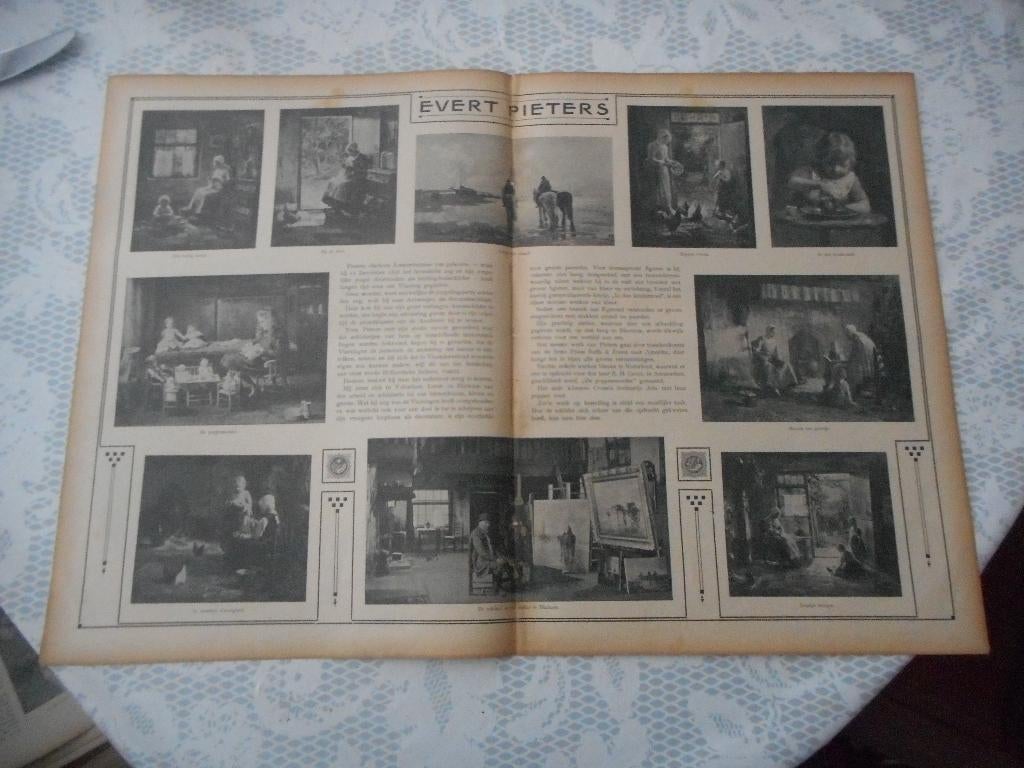 Evert Pieters. Kunstschilder. 1910., Ophalen of Verzenden, Voor 1920, Nederland, Knipsel(s)