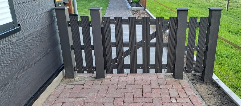 Tuinpoortje, deurtje van composiet, duurzaam, onderhoudsarm, Kunststof, Dieselstraat 8, Minder dan 100 cm, Nieuw