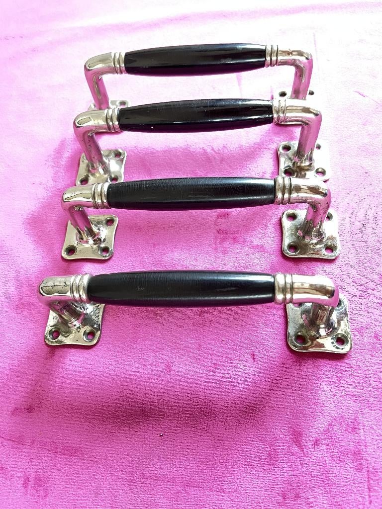 Antieke deurgrepen met bakeliet , deur greep, klapdeur, deur, Ophalen of Verzenden