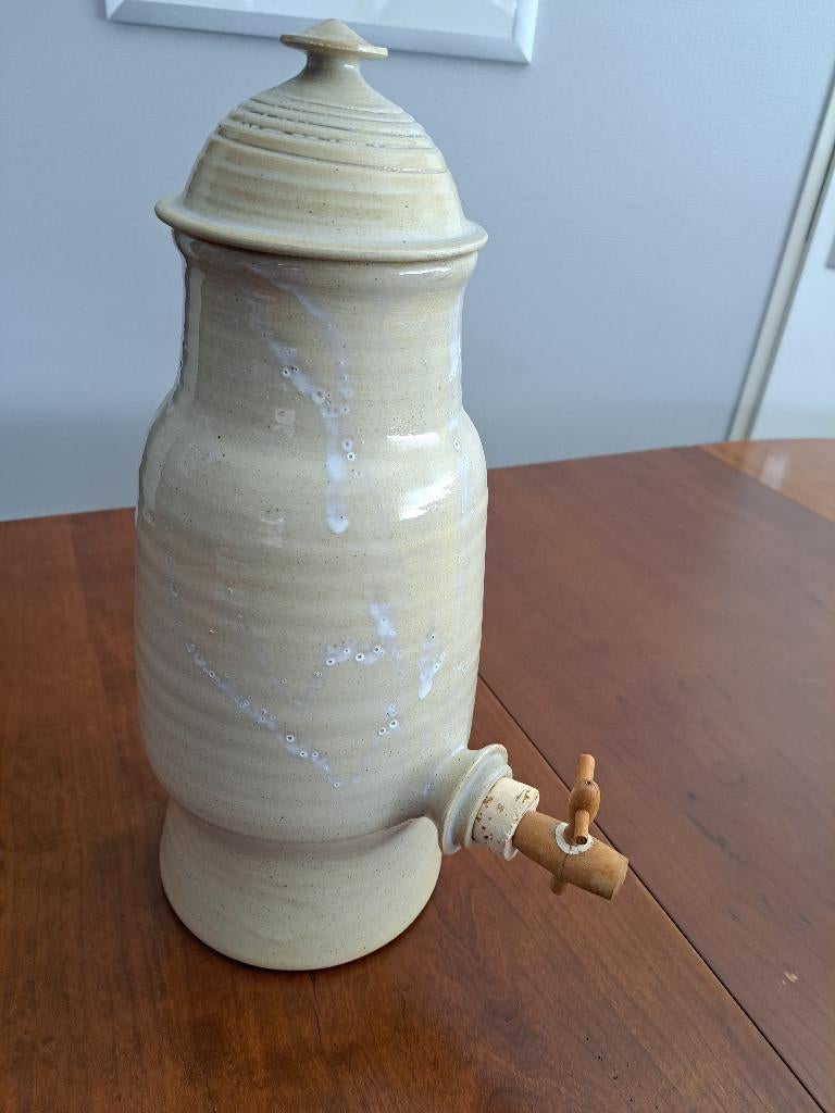 Franse pot met houten kraan 17x40 cm, Ophalen of Verzenden