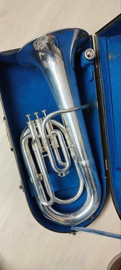 Antoin Courtois Bariton met koffer en mondstuk, Ophalen of Verzenden, Gebruikt