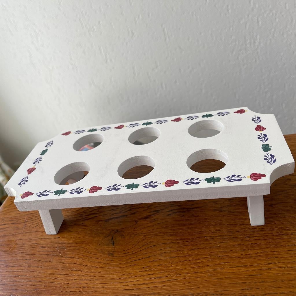 "Boerenbont" 'Boch' Eierrekje van Hout Nieuw in Verpakking, Huis en Inrichting, Keuken | Keukenbenodigdheden, Ophalen of Verzenden