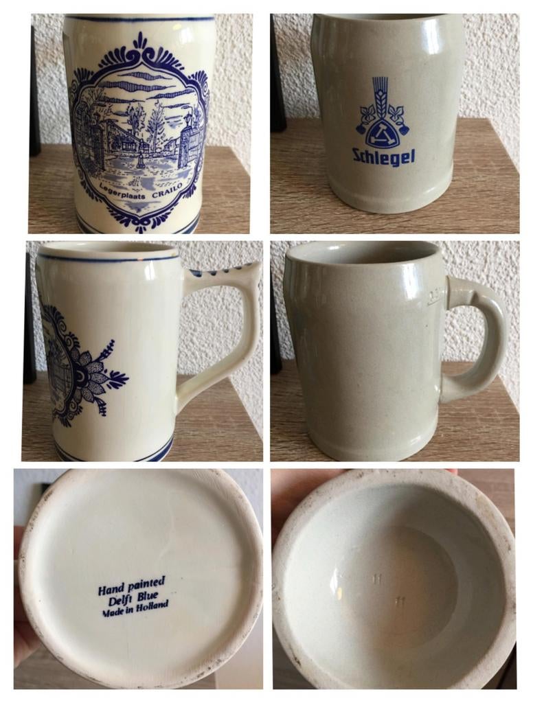 Twee Verschillende Bierpullen - Ook Per Stuk, Huis en Inrichting, Glas of Glazen, Gebruikt, Ophalen of Verzenden, Overige stijlen