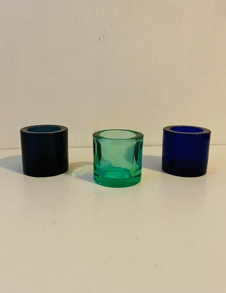 Iittala glazen waxinelicht-houders (3)