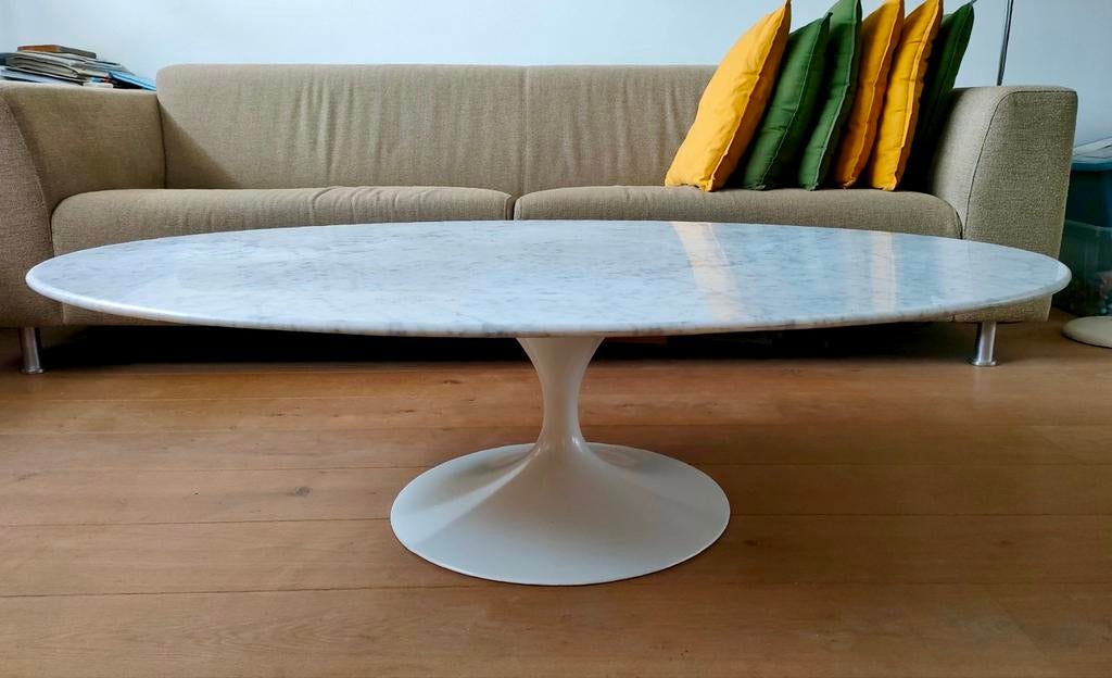 Knoll International Tulip salontafel Eero Saarinen tafel, Ophalen, Gebruikt, 100 tot 150 cm, 50 tot 100 cm