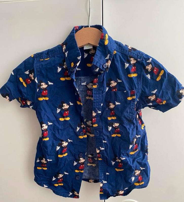 Blouse Mickey Mouse maat 92, Ophalen of Verzenden, Zo goed als nieuw, Jongen, Overhemd of Blouse