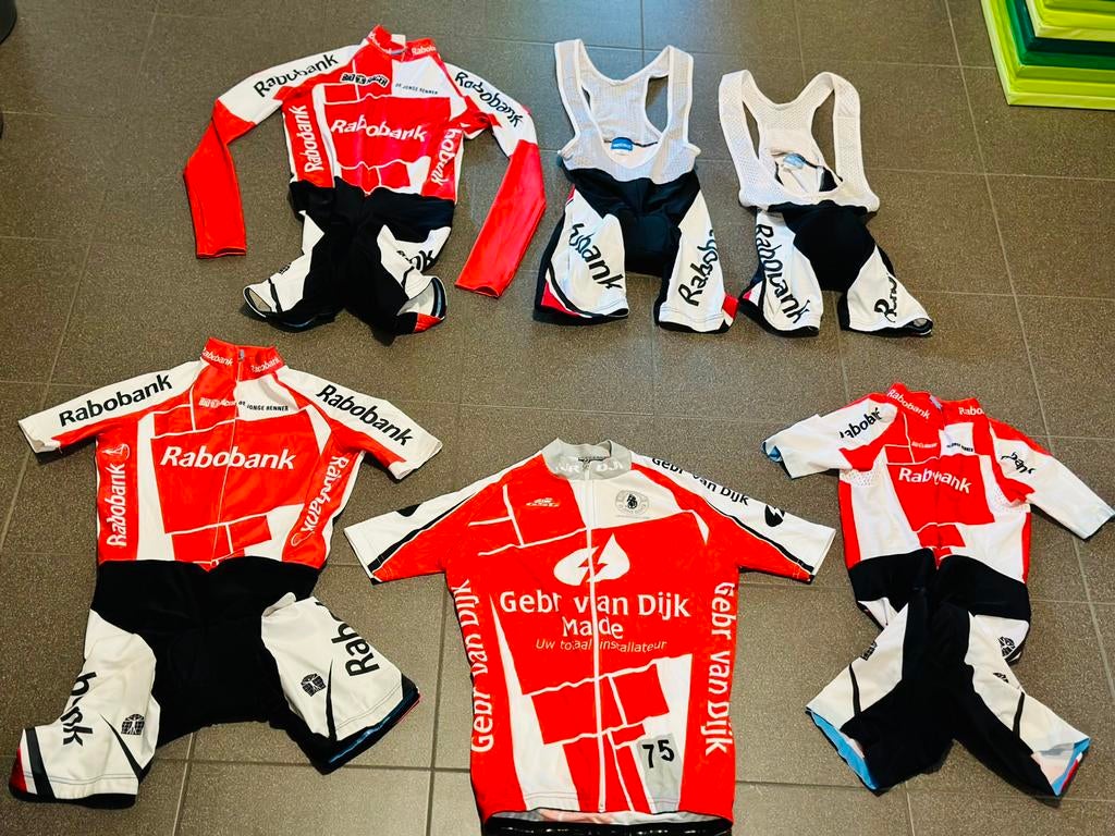 Wielrenkleding wielrenpak snelpak wielrenbroek wielrenshirt, Ophalen of Verzenden, Zo goed als nieuw, Bovenkleding